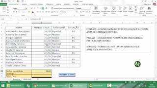 FUNÇÕES PROCV,CONT SE,SOMASE