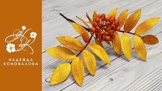 Создаем рябину в смешанной технике - фоамиран и самозатвердевающая полимерная глина
