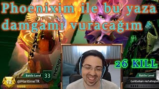 Phoenixim ile bu yaza damgamı vuracağım | 26 Kill Çılgın Party - Dota 2 [20]