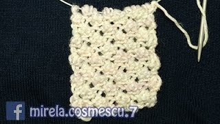 TRICOTAT - Model Zmeura (Raspberry Stitch)