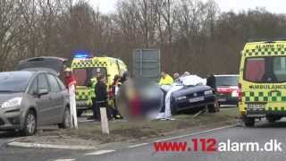 Alvorligt trafikuheld. Jennumvej og Bredstenvej ved Skibet.