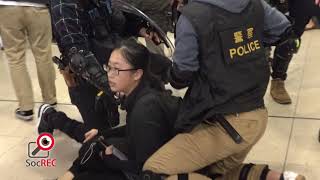 15DEC2019警於沙田新城市廣場拘捕多人並瘋狂施放胡椒水