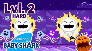 [Lvl2. Hard] Halloween Sharks | Spot the Difference | Halloween Songs & Games 