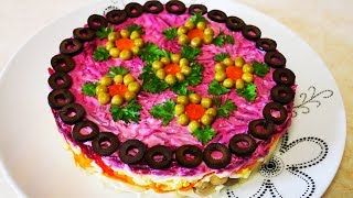 ОВОЩНОЙ салат ЖЕНСКИЙ вкусно, красиво и быстро