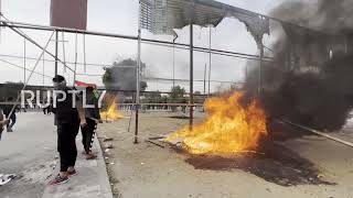 Iraq: Baghdad protestors burn model of US embassy on anniv of attack