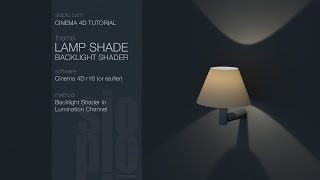 Cinema 4D Tutorial - Lampshade (Backlight Shader)