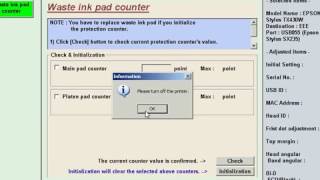 Бесплатный сброс памперса Epson l355