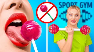 CARA MENYELUNDUPKAN PERMEN KE GIMNASIUM! || Trik Menyelundupkan Makanan TikTok oleh 123 GO Like!