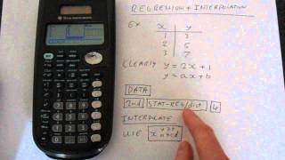 TI-36X Pro Linear Regression and Linear Interpolation