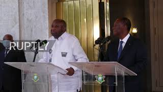 Ivory Coast: President Ouattara meets with his rival and predecessor Gbagbo