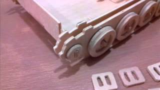Танк из фанеры (3D пазл) - Tank made of plywood (3D jigsaw)