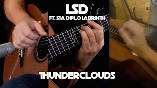 Kelly Valleau - Thunderclouds (LSD ft. Sia, Diplo, Labrinth)  Fingerstyle Guitar