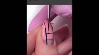 Как сделать #дизайн #ногтей геометрия гель лак VeraNail