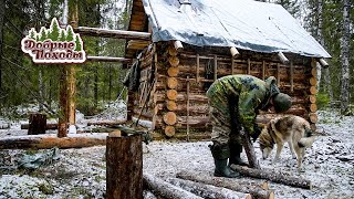 Лесная изба. В тайгу на 9 дней. Удачная охота на глухаря. Часть 1. Добрые походы.