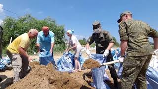 Ликвидация последствий паводка в Амурской области с привлечением военнослужащих ВВО