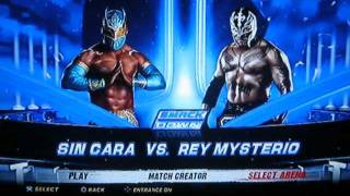 WWE '12 - Rey Mysterio Vs. Sin Cara
