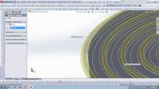 вырез по спирали в SolidWorks