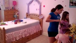How the girls clean their rooms