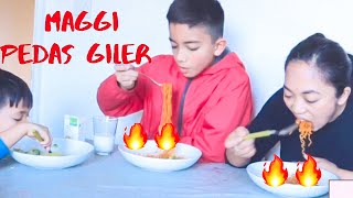 Mie Maggie Pedas Giler | anak British kuat pedes, Suami bule nyebelin