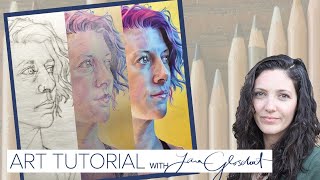 Colored Pencil Portrait Tutorial of Charlee Shae Wagner