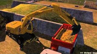 Farming Simulator 2011 - Liebherr Digger - Dung, Massey Ferguson 8690 - reflection
