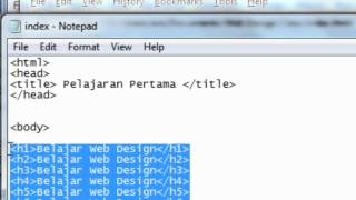 001 Belajar Web Design - html, heading dan gambar