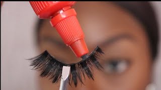 How To Apply False Eyelashes For Beginners Ft Best Eyelash Glue | Sassi Eyelash Glue