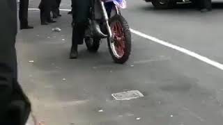 New York police officer crashes Dirtbike
