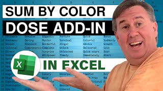 Excel Sum Or Count By Color - 2508