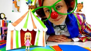 Детское видео. Делаем цирк из бумаги. Поделки для детей