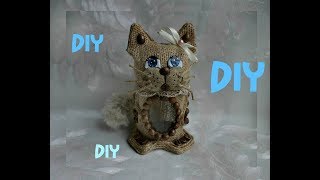 Декор банки "Кофейный кот"\ Мастер-класс