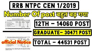रेलवे NTPC Vacancy 12th & Graduate Post बढ़कर 44531 हुआ या 35277 है