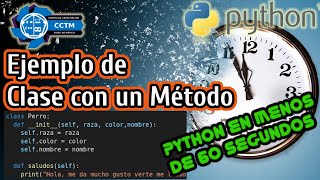 ¿Cómo hacer una clase con su método en Python?| ⏰Python en menos de 60 segundos | Shorts