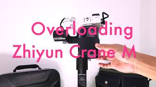 Overloading Zhiyun Crane M with Sony A6000 + Sigma 16mm F1.4 DC DN + Control cable