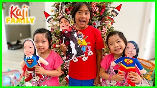 Ryan got a Ryan Superhero Doll for Christmas and more!