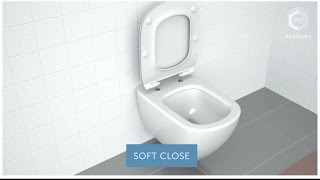 Установка ультратонкого сиденья Ideal Standard Easy Take off seat & Cover Aquablade