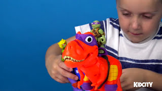 Ninja Turtles Toys Kinder Play-Doh Surprise Egg & Dinosaurs Half-Shell Heroes Unboxing by KID CITY