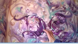 TANGLED - floral Spraygun MURAL /Full version