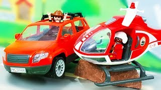 Видео для детей с игрушками. Машинки против вертолета - Петрович спасает зверят. Лего анимация