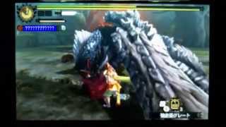 【MH4G】LV140 ジンオウガ亜種 双剣10分21秒