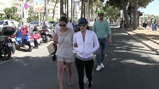 Eva Longoria walks on the Croisette in Cannes