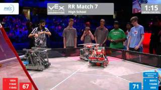 VEX Worlds 2016 - VRC HS Finals - Round Robin 7 (185A 1104Z 1104G) 247 vs 282 (8691E 1104M 400S)