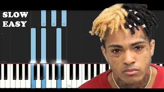 XXXTentacion - Hope (SLOW EASY PIANO TUTORIAL)