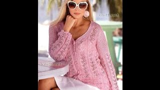 Летняя Кофта из Хлопка Спицами 2019 / Summer Sweatshirt with Cotton Knitting Needles