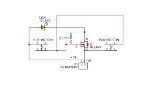 DIY PUSH ON/OFF LIGHT CIRCUIT #shorts #ytshorts #viral #electronic
