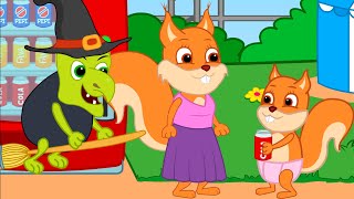 Famille d'Écureuil - Coca Cola Pour La Sorcière Animé 2022 en Français
