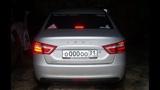 Lada Vesta. Замена перегоревшей лампы СТОП в заднем фонаре