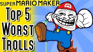 Super Mario Maker TOP 5 TROLLS in Super Expert Mode (Wii U)