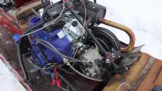 Мой бюджетный снегоход Буран 4Т, тюнинг, китайский Lifan 2V78F, обзор, 3 рядная цепь, самодельный