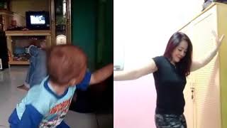 Viral .. !!! Hot ... Duet seru.. Anak kecil vs tante shantik..